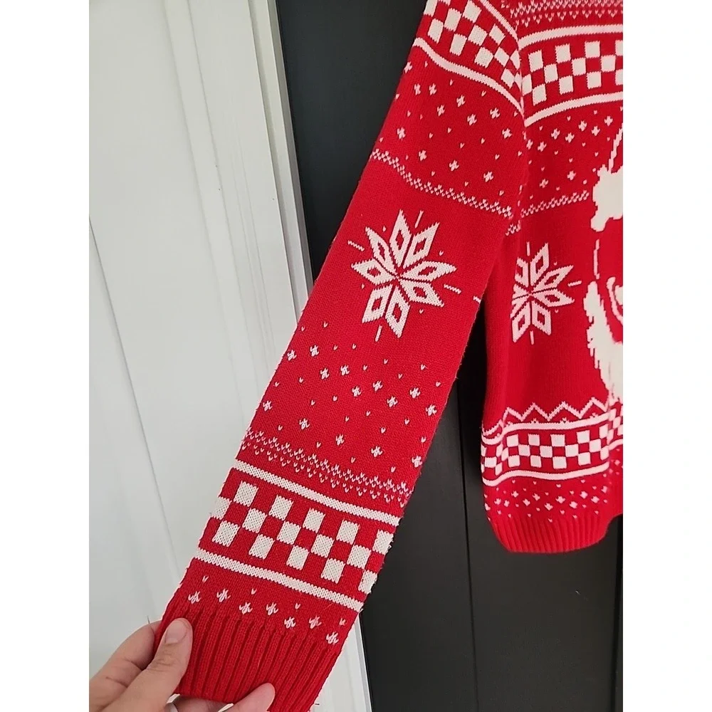 Holiday Time Men's Red Christmas‎ Ugly Silly Sweater Size Large